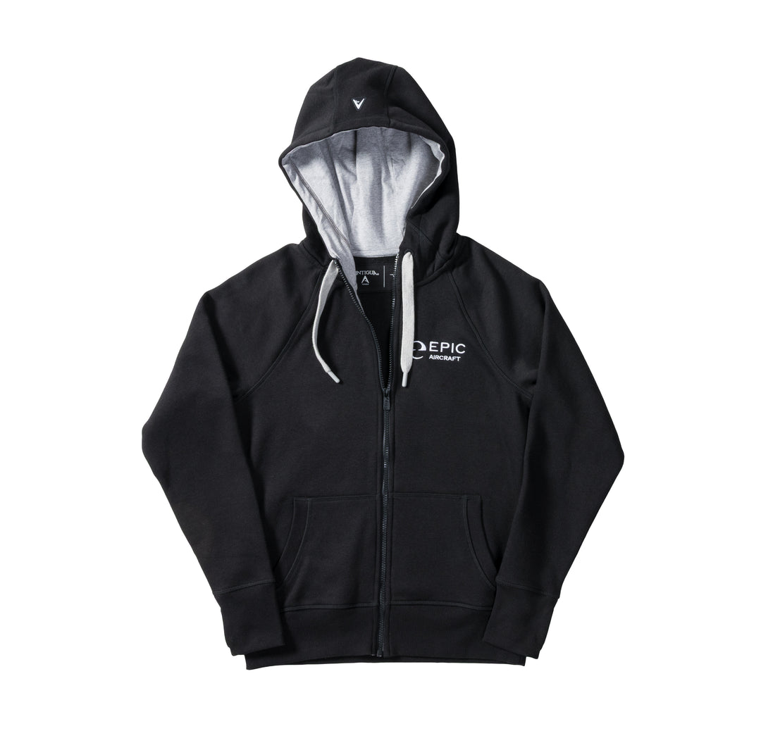Men's Full Zip Hoodie-Black