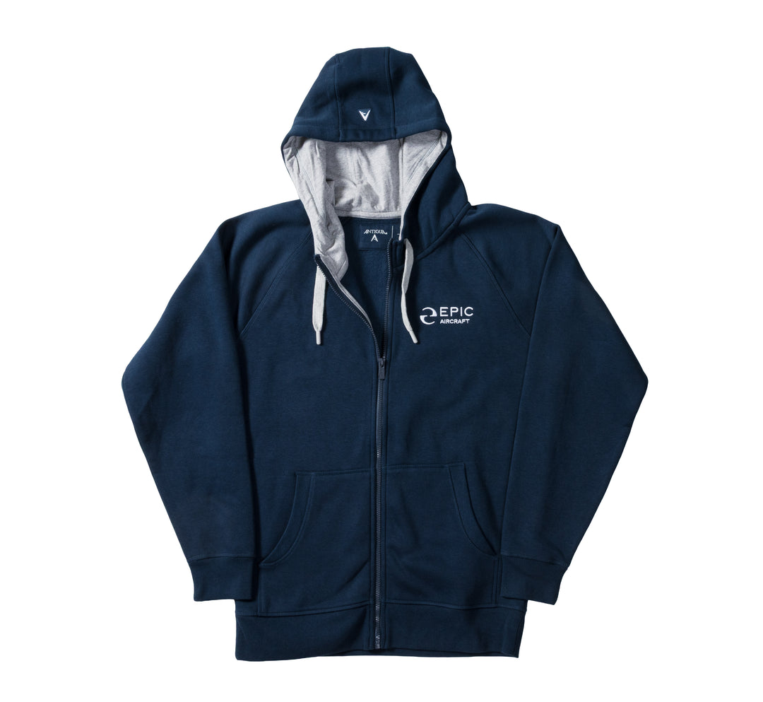 Women's Full Zip Hoodie- Navy