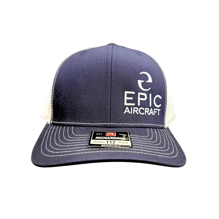 Navy, White Mesh Hat