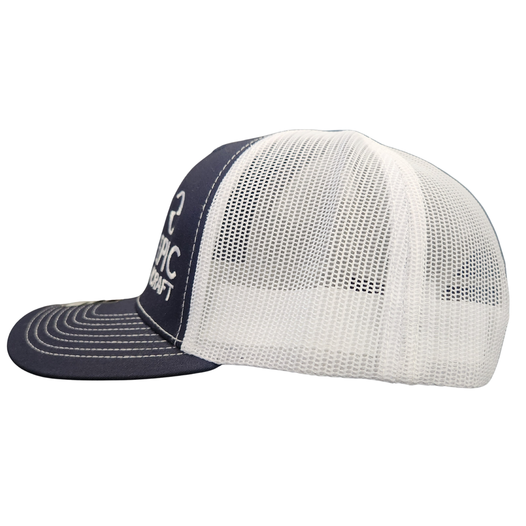 Navy, White Mesh Hat